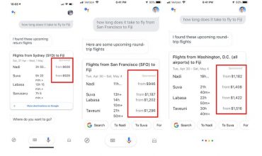 Google Assistant muestra resultados patrocinados en algunas búsquedas