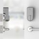 Vista frontal y lateral del smart lock