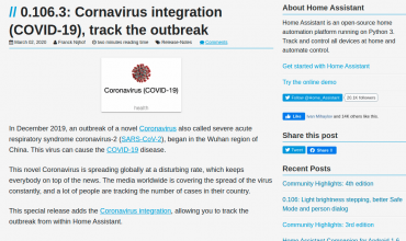 home assistant integra sensor de coronavirus covid-19
