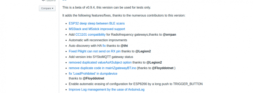 openmqttgateway 0.9.4beta