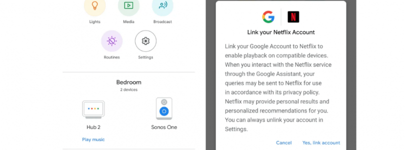 Google Home preguntará vincular nuestra cuenta netflix