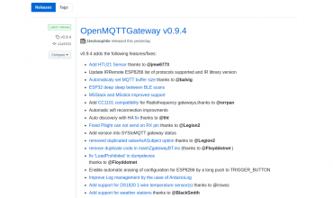 openmqttgateway versión 0.9.4
