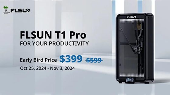 FLSUN T1 Pro: Impresora 3D veloz con oferta descuento limitada para los más rapiditos