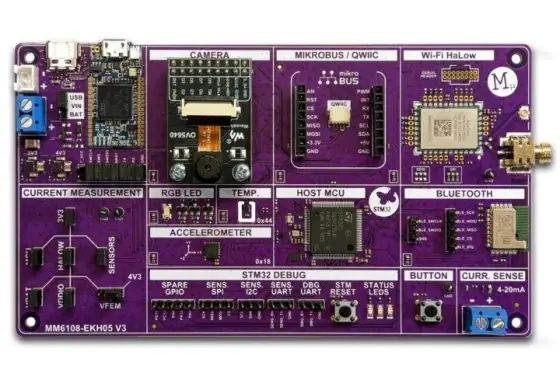 Descubre el MM6108-EKH05: kit basado en STM32 con Wi-Fi HaLow, Bluetooth y soporte de cámara