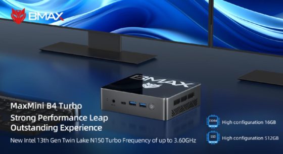 BMAX B4 Turbo: Desata el poder de Intel de 13ª generación con opciones de almacenamiento impresionantes